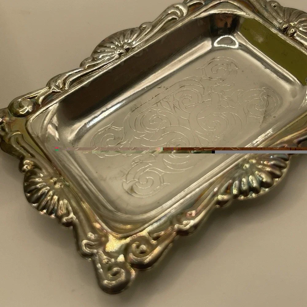 Vintage Silver Plated Salt & Pepper Shakers Tray Fairy Brand SH-067 Hong Kong